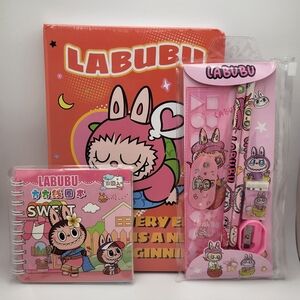 LABUBU Stationery Bundle NEW Hardcover Notebook